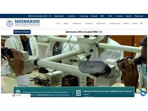 Meenakshi Academy of Higher Education and Research's Website Screenshot