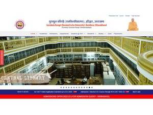 Gurukul Kangri University's Website Screenshot