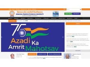 हिमाचल प्रदेश तकनीकी विश्वविद्यालय's Website Screenshot