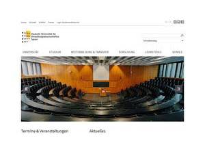 German University of Administrative Sciences Speyer's Website Screenshot