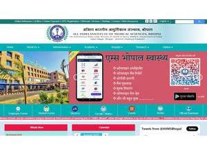 All India Institute of Medical Sciences Bhopal's Website Screenshot