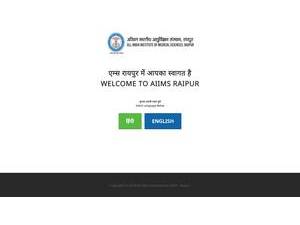 आल इंडिया इंस्टिट्यूट ऑफ मेडिकल साइंसेज रायपुर's Website Screenshot