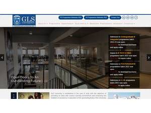 G.L.S. University's Website Screenshot