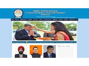 Hemwati Nandan Bahuguna Uttarakhand Medical Education University's Website Screenshot