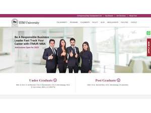 ITM University Raipur's Website Screenshot