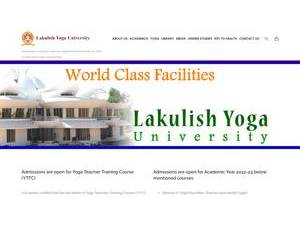 લકુલીશ યોગા યુનિવર્સિટી's Website Screenshot