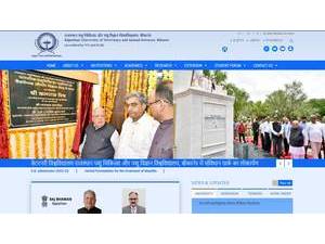 Rajasthan University of Veterinary and Animal Sciences's Website Screenshot