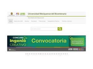 Universidad Mexiquense del Bicentenario's Website Screenshot