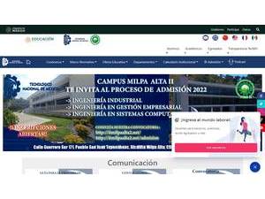 Institute of Technology of Milpa Alta II's Website Screenshot