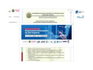 Universidad Nacional Amazónica de Madre de Dios's Website Screenshot