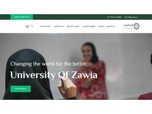University of Zawia's Website Screenshot