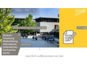 Hochschule Pforzheim's Website Screenshot