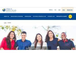 College of Southern Nevada's Website Screenshot