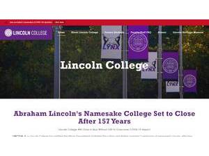 Lincoln College's Website Screenshot