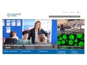 Universität Wien's Website Screenshot