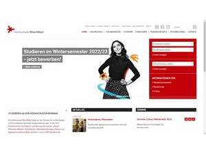 RheinMain University of Applied Sciences's Website Screenshot