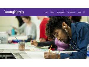 Young Harris College's Website Screenshot