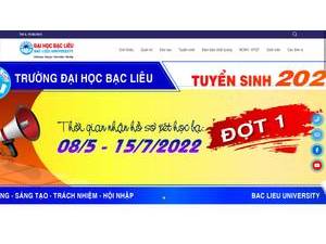 Trường Đại học Bạc Liêu's Website Screenshot
