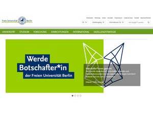 Freie Universität Berlin's Website Screenshot
