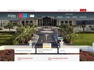 Emirates Aviation University's Website Screenshot