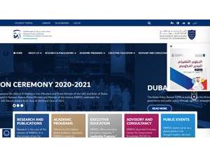 Mohammed Bin Rashid School of Government's Website Screenshot