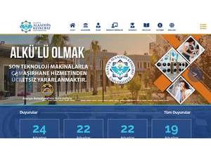Alanya Alaaddin Keykubat University's Website Screenshot
