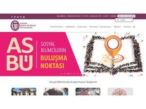 Ankara Sosyal Bilimler Üniversitesi's Website Screenshot