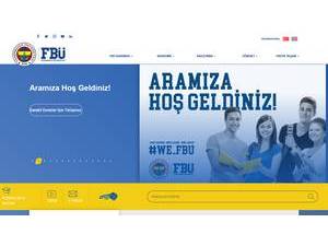 Fenerbahçe Üniversitesi's Website Screenshot