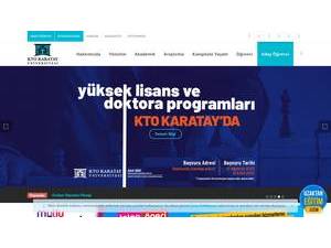 KTO Karatay University's Website Screenshot