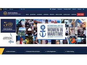 Arab Academy for Science, Technology and Maritime Transport's Website Screenshot
