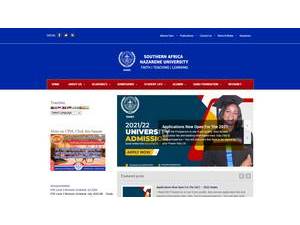 Southern African Nazarene University's Website Screenshot