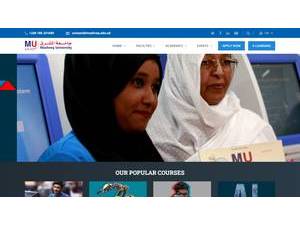 Mashreq University's Website Screenshot
