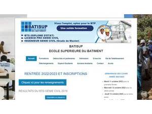 École Supérieure du Bâtiment's Website Screenshot
