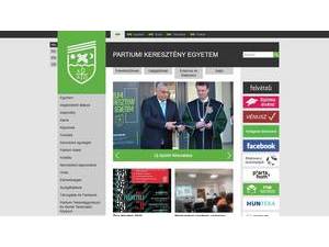 Partium Christian University's Website Screenshot