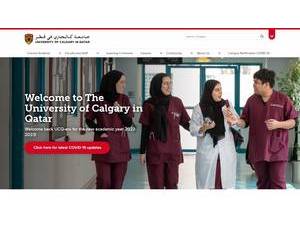 University of Calgary in Qatar's Website Screenshot
