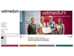 University of Veterinary Medicine, Vienna's Website Screenshot