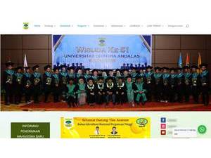 Dharma Andalas University's Website Screenshot