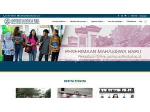Dhyana Pura University's Website Screenshot