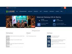 Ar-Raniry State Islamic University's Website Screenshot
