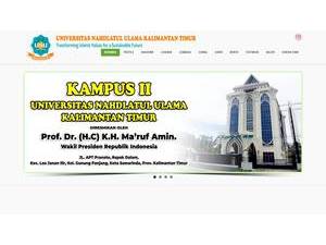 Nahdlatul Ulama University of East Kalimantan's Website Screenshot