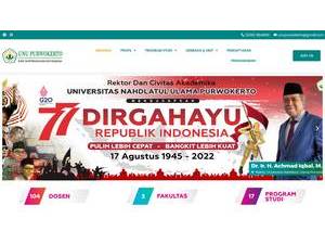Universitas Nahdlatul Ulama Purwokerto's Website Screenshot