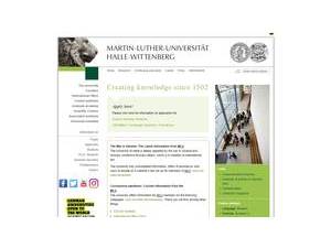 Martin Luther University Halle-Wittenberg's Website Screenshot