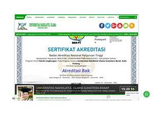 Universitas Nahdlatul Ulama Sumatera Barat's Website Screenshot