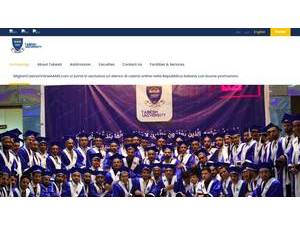 Tabesh University's Website Screenshot