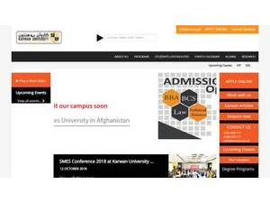 Karwan University's Website Screenshot