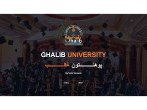 Ghalib University's Website Screenshot
