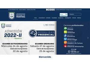 National University of Frontera's Website Screenshot