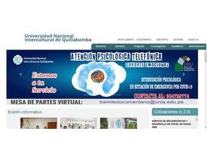 Universidad Nacional Intercultural de Quillabamba's Website Screenshot
