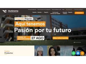 Autonomous University of Peru's Website Screenshot