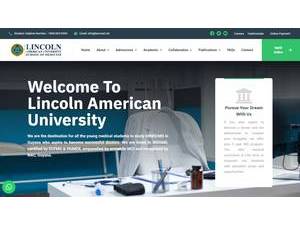 Lincoln American University's Website Screenshot